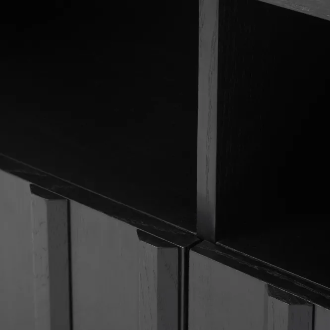 Komoda Rib Low Hybrid Czarna Normann Copenhagen