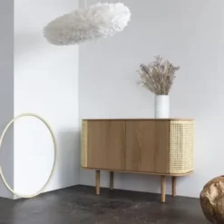 Komoda Treasure Dwudrzwiowa Ciemny Dąb Plecionka Wiedeńska Umage