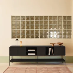 Komoda Tv Platt 220 Cm Czarna Teulat