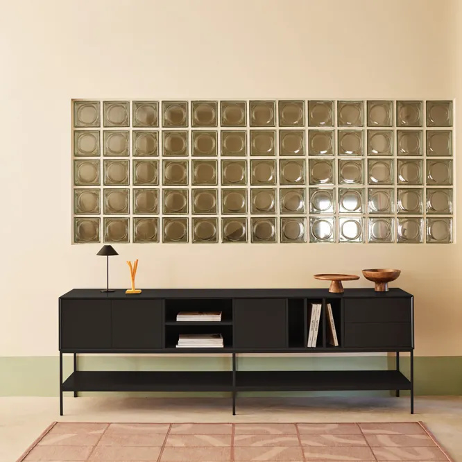 Komoda Tv Platt 220 Cm Czarna Teulat