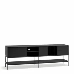 Komoda Tv Platt 220 Cm Czarna Teulat