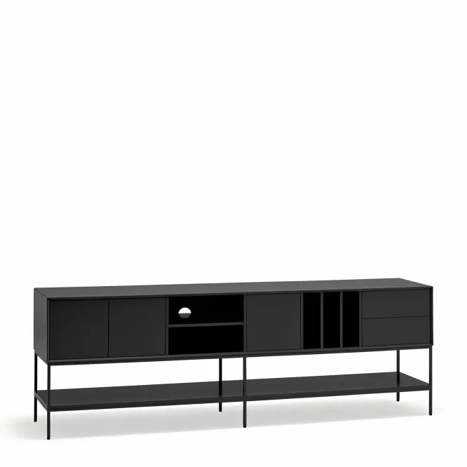 Komoda Tv Platt 220 Cm Czarna Teulat