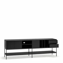 Komoda Tv Platt 220 Cm Czarna Teulat