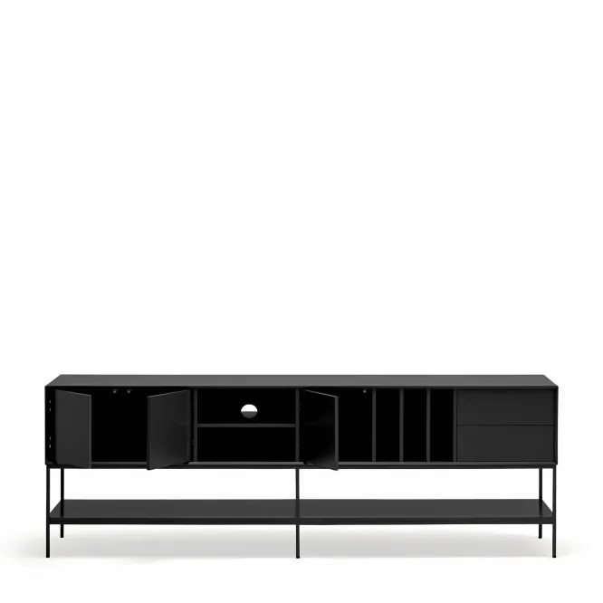 Komoda Tv Platt 220 Cm Czarna Teulat