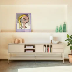 Komoda Tv Platt 220 Cm Piaskowa Teulat