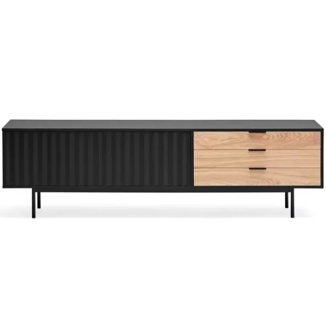 Komoda Tv Sierra 180 Cm Czarna Teulat