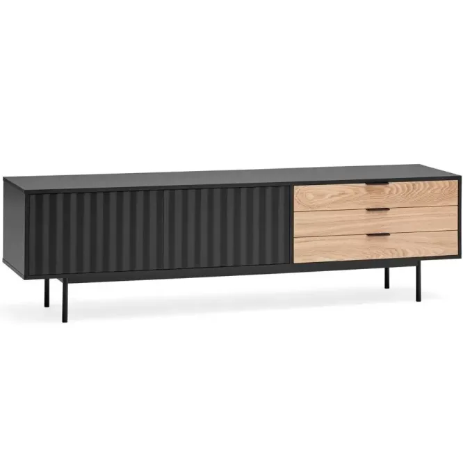 Komoda Tv Sierra 180 Cm Czarna Teulat