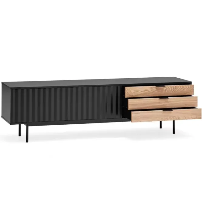 Komoda Tv Sierra 180 Cm Czarna Teulat