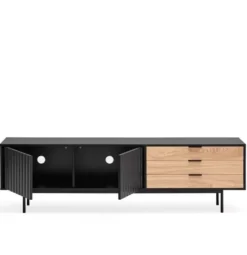 Komoda Tv Sierra 180 Cm Czarna Teulat