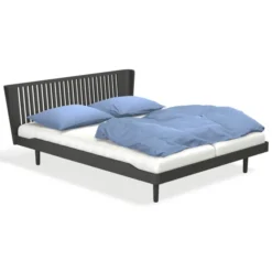 Łóżko Noa 160X200 Ażurowe Midnight Black Oak Auping