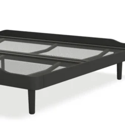 Łóżko Noa 160X200 Ażurowe Midnight Black Oak Auping