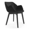 Krzesło Avell High Arm Wood Black