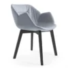 Krzesło Avell High Arm Wood Grey
