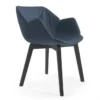 Krzesło Avell High Arm Wood Navy Blue