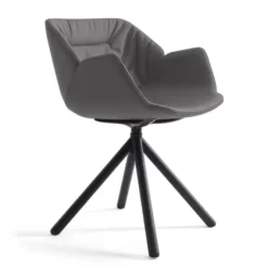 Krzesło Avellino Swivel High Arm Wood Beige