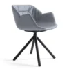 Krzesło Avellino Swivel High Arm Wood Grey