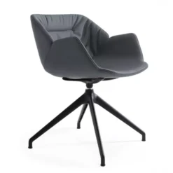 Krzesło Avell Obrotowe Podstawa Aluminiowa Grey