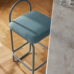 Krzesło Barowe Angui 92,5 Cm Zakurzony Błękit Aytm