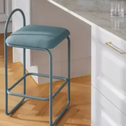 Krzesło Barowe Angui 82,5 Cm Zakurzony Błękit Aytm