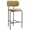 Krzesło Barowe Coco Counter Velvet Grey Green Gubi