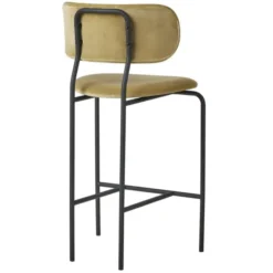 Krzesło Barowe Coco Counter Velvet Grey Green Gubi