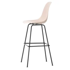 Krzesło Barowe Eames Plastic Re High Różowe - Czarna Podstawa Vitra