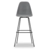 Krzesło Barowe Eames Plastic Re High Ciemnoszare - Czarna Podstawa Vitra