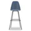 Krzesło Barowe Eames Plastic Re High Niebieskie - Czarna Podstawa Vitra
