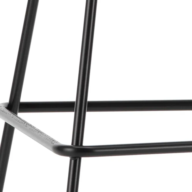 Krzesło Barowe Eames Plastic Re High Niebieskie - Czarna Podstawa Vitra