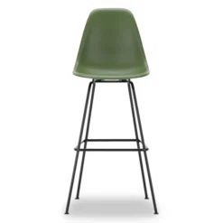 Krzesło Barowe Eames Plastic Re High Zielone - Czarna Podstawa Vitra