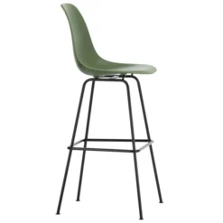 Krzesło Barowe Eames Plastic Re High Zielone - Czarna Podstawa Vitra