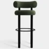 Krzesło Barowe Fat Black Steel - Forest Boucle Tom Dixon