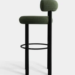 Krzesło Barowe Fat Black Steel - Forest Boucle Tom Dixon