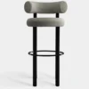 Krzesło Barowe Fat Black Steel - Clay Boucle Tom Dixon