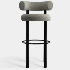 Krzesło Barowe Fat Black Steel - Clay Boucle Tom Dixon