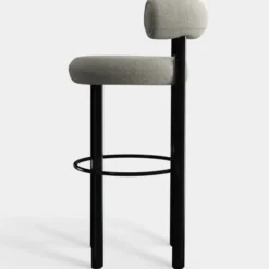 Krzesło Barowe Fat Black Steel - Clay Boucle Tom Dixon