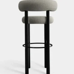 Krzesło Barowe Fat Black Steel - Clay Boucle Tom Dixon