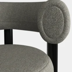 Krzesło Barowe Fat Black Steel - Clay Boucle Tom Dixon