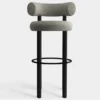 Krzesło Barowe Fat Black Wood - Clay Boucle Tom Dixon