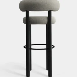 Krzesło Barowe Fat Black Wood - Clay Boucle Tom Dixon