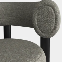 Krzesło Barowe Fat Black Wood - Clay Boucle Tom Dixon