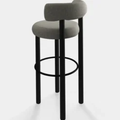 Krzesło Barowe Fat Black Wood - Clay Boucle Tom Dixon
