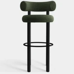 Krzesło Barowe Fat Black Wood - Forest Boucle Tom Dixon