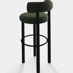 Krzesło Barowe Fat Black Wood - Forest Boucle Tom Dixon