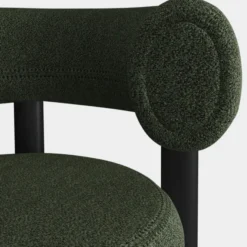 Krzesło Barowe Fat Black Wood - Forest Boucle Tom Dixon