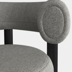 Krzesło Barowe Fat Black Wood - Natural Boucle Tom Dixon