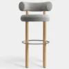Krzesło Barowe Fat Natural Wood - Natural Boucle Tom Dixon