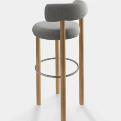 Krzesło Barowe Fat Natural Wood - Natural Boucle Tom Dixon