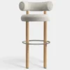 Krzesło Barowe Fat Natural Wood - Ivory Boucle Tom Dixon
