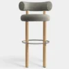 Krzesło Barowe Fat Natural Wood - Clay Boucle Tom Dixon